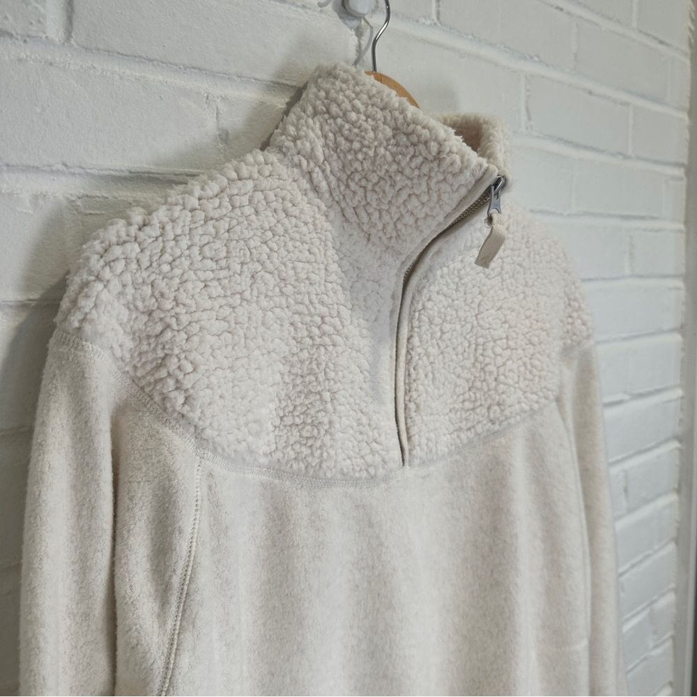 Aerie Hometown Holiday Quarter Zip Fleece Sherpa Sweatshirt Womens Size XXS - Picture 7 of 12